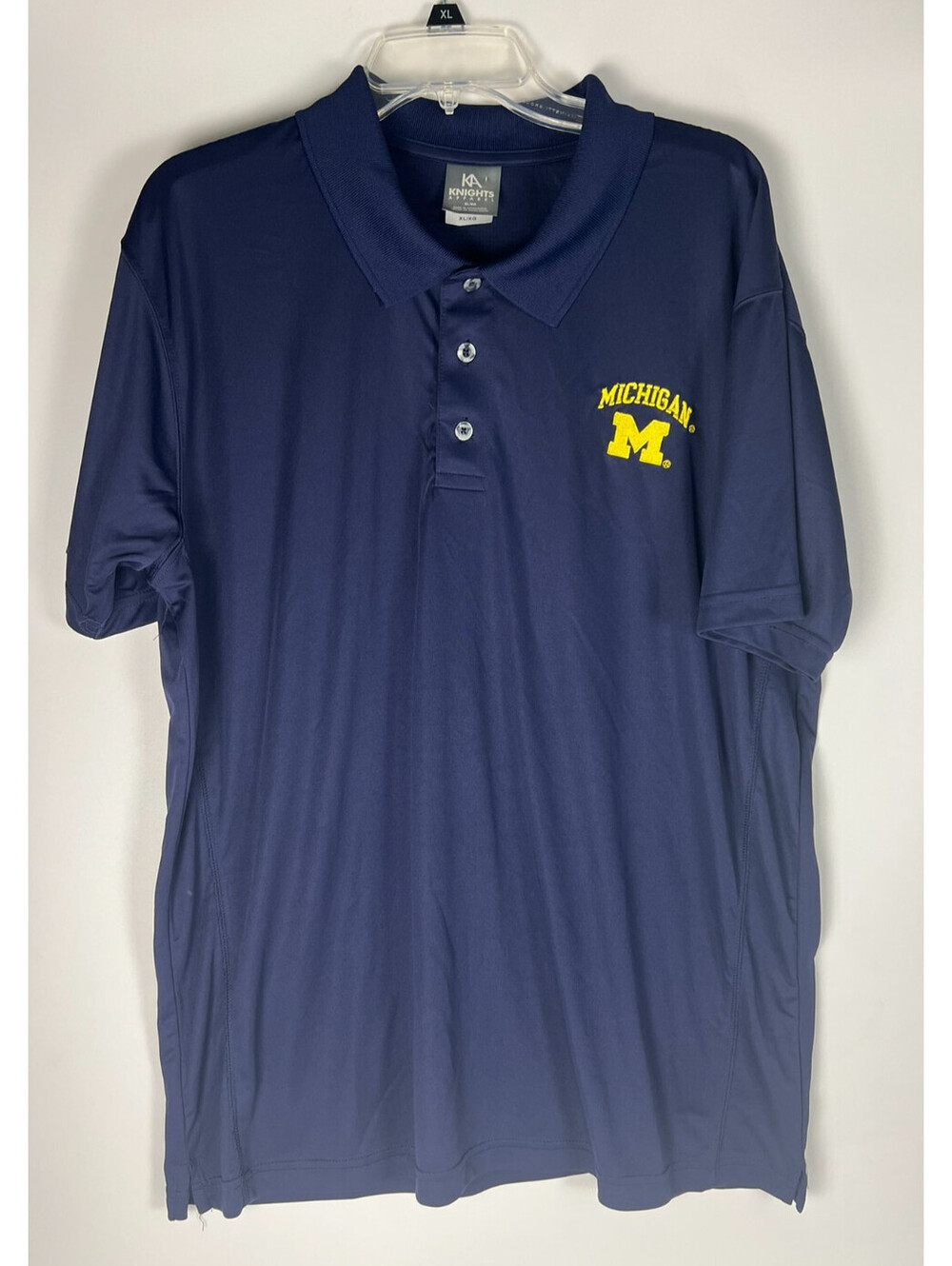 Michigan Wolverines Short Sleeve Polo Shirt-Men's Size XL